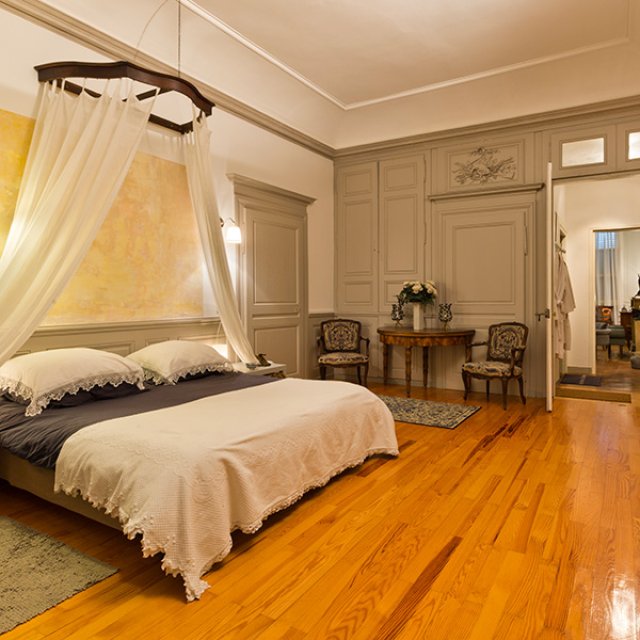 Chambre de la maison d’hôtes Les Jardins sur Glantine à Poligny